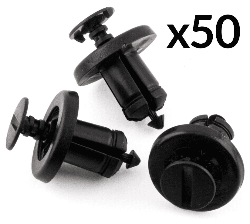 50x Plastic Trim Clips 01515-00Qab for Nissan K12 Qashqai Bumpers  Wheel Arch