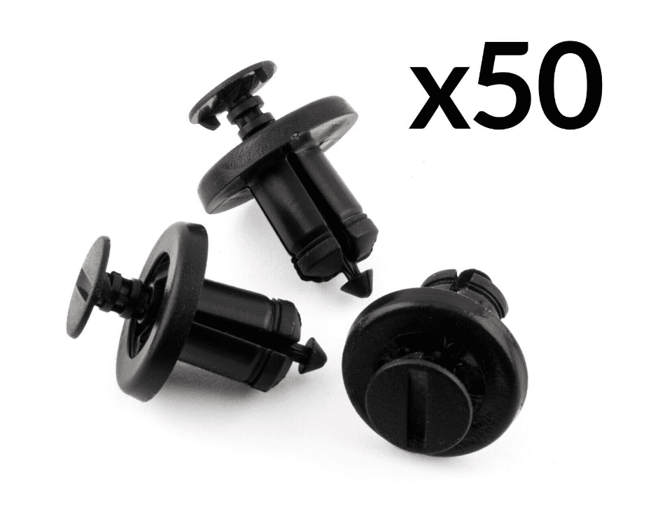 50x Plastic Trim Clips 01515-00Qab for Nissan K12 Qashqai Bumpers  Wheel Arch