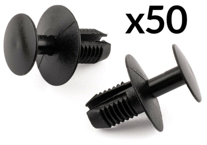 50x Plastic Trim Clips for Mercedes BMW Mini Volvo Engine Under Tray Wheel Arch
