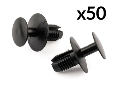 50x Plastic Trim Clips for Mercedes BMW Mini Volvo Engine Under Tray Wheel Arch