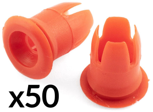 50x Red Plastic Clips for Mercedes Body Trim Panel Rivet Grommet A0019882081