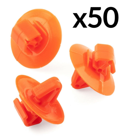 50x Red Plastic Fasteners Trim Clips for Vauxhall Vivaro Side Moulding