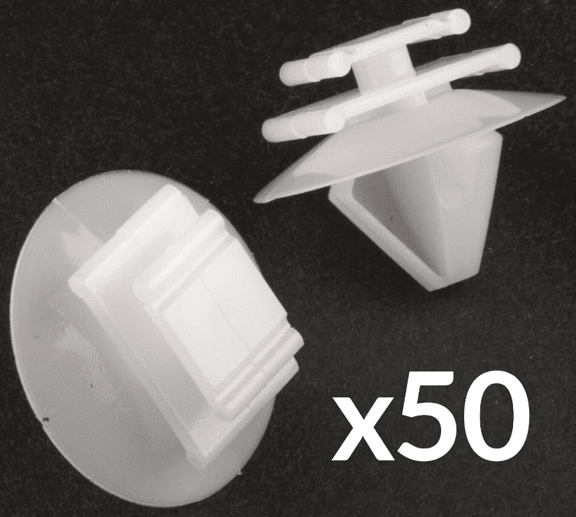50x Trim Clips for Renault Peugeot Door Moulding Bumper Air Intake Plastic Strip