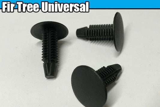 50x Universal Christmas Tree Panel Trim Clips 7mm Hole Black Plastic