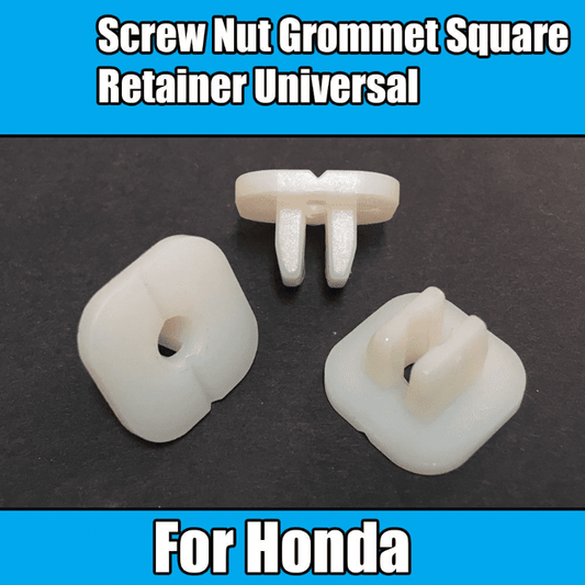 50x Universal White Plastic Screw Nut Grommet Square Retainer Clips for Honda