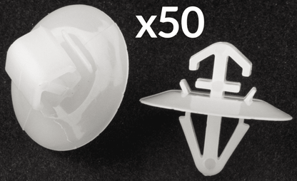 50x White Clips for Vauxhall Vivaro Side Moulding Lower Protection Door