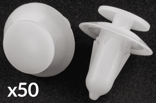 50x White Plastic Clips for Ford Iveco Interior Door Card Panel Trim Bumper