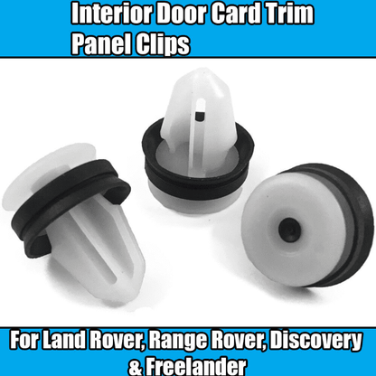 50x White Plastic Clips for Land Range Rover Freelander Door Card Trim Panel