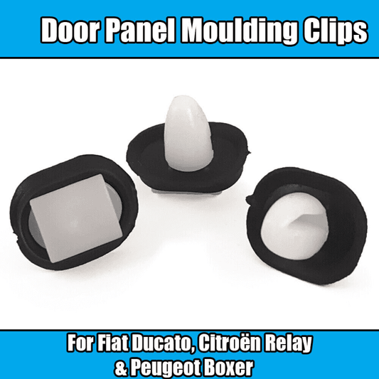 50x White Plastic Clips for Peugeot Boxer Side Moulding Rubstrip Lower Door Trim