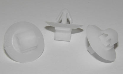 50x White Plastic Clips for Renault & Fiat Door Trim Bumper Side Moulding