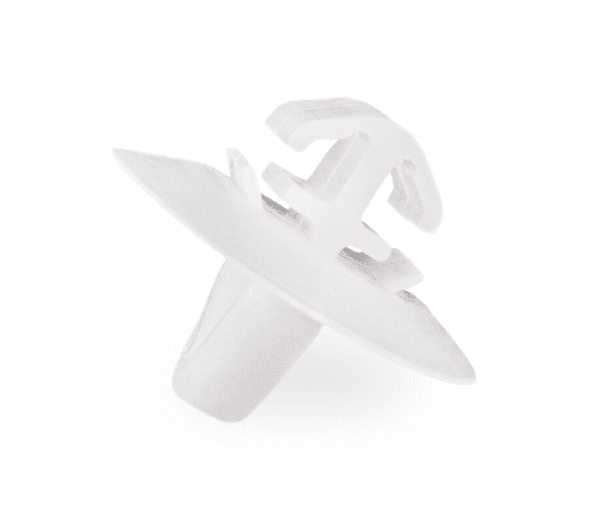 50x White Plastic Clips for Renault & Fiat Door Trim Bumper Side Moulding