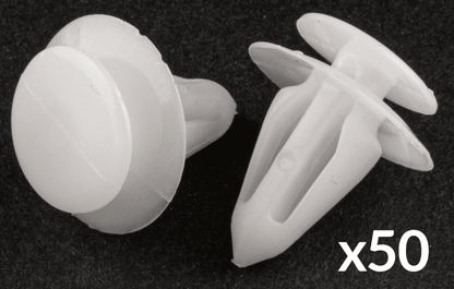50x White Plastic Clips for Vauxhall Interior Door Card Panel Cover Trim