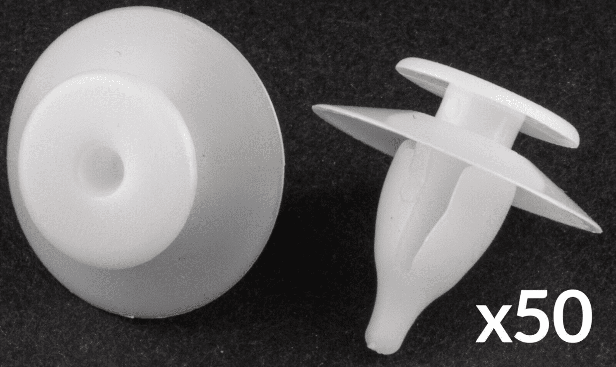 50x White Plastic Clips for VW Sharan Interior Door Panel Trim Fasteners
