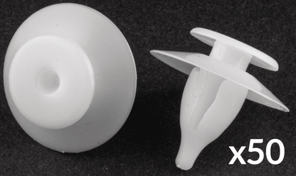 50x White Plastic Clips for VW Sharan Interior Door Panel Trim Fasteners