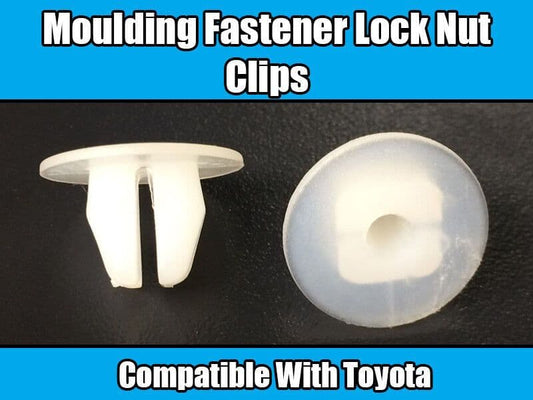 50x White Plastic Lock Nut Clips for Toyota Moulding OEM 90189-06006