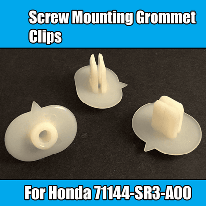 50x White Plastic Screw Mounting Grommet Nut Clips for Honda Bumper Wing