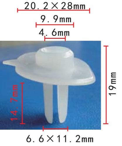50x White Plastic Screw Mounting Grommet Nut Clips for Honda Bumper Wing