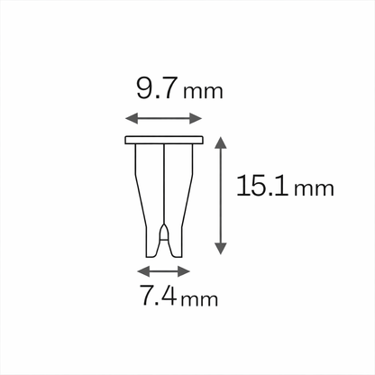 White Plastic Expanding Nuts Grommets for BMW E30-E70 & Mercedes Front Fog light