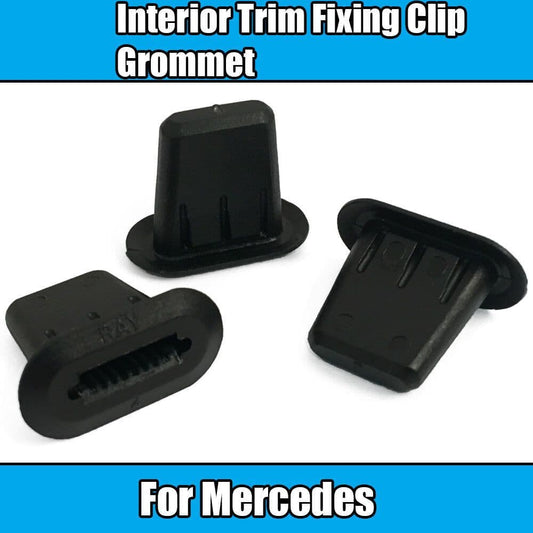 5x 15x4.7 Black Plastic Fixing Clip Grommet for Mercedes Interior Trim