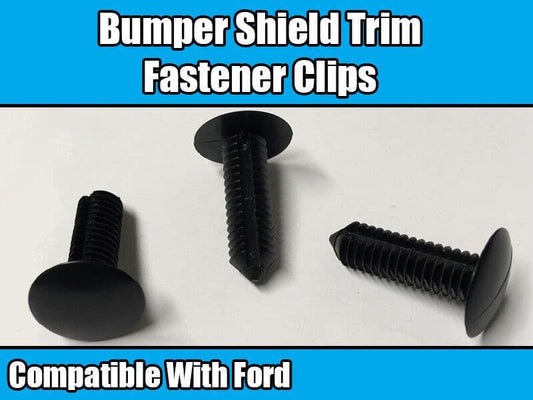 5x 7.1mm Black Retainer Fastener Fir Tree Trim Clips for Ford Bumper Shield