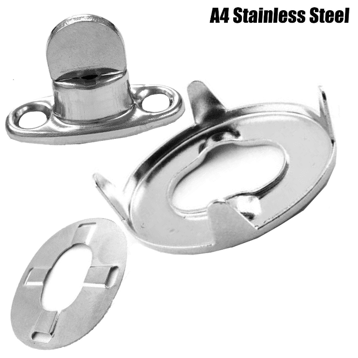 5x 8mm Turnbutton Eyelet Boat Canopy Cover Kit Marine Grade A4 Stainless Steel