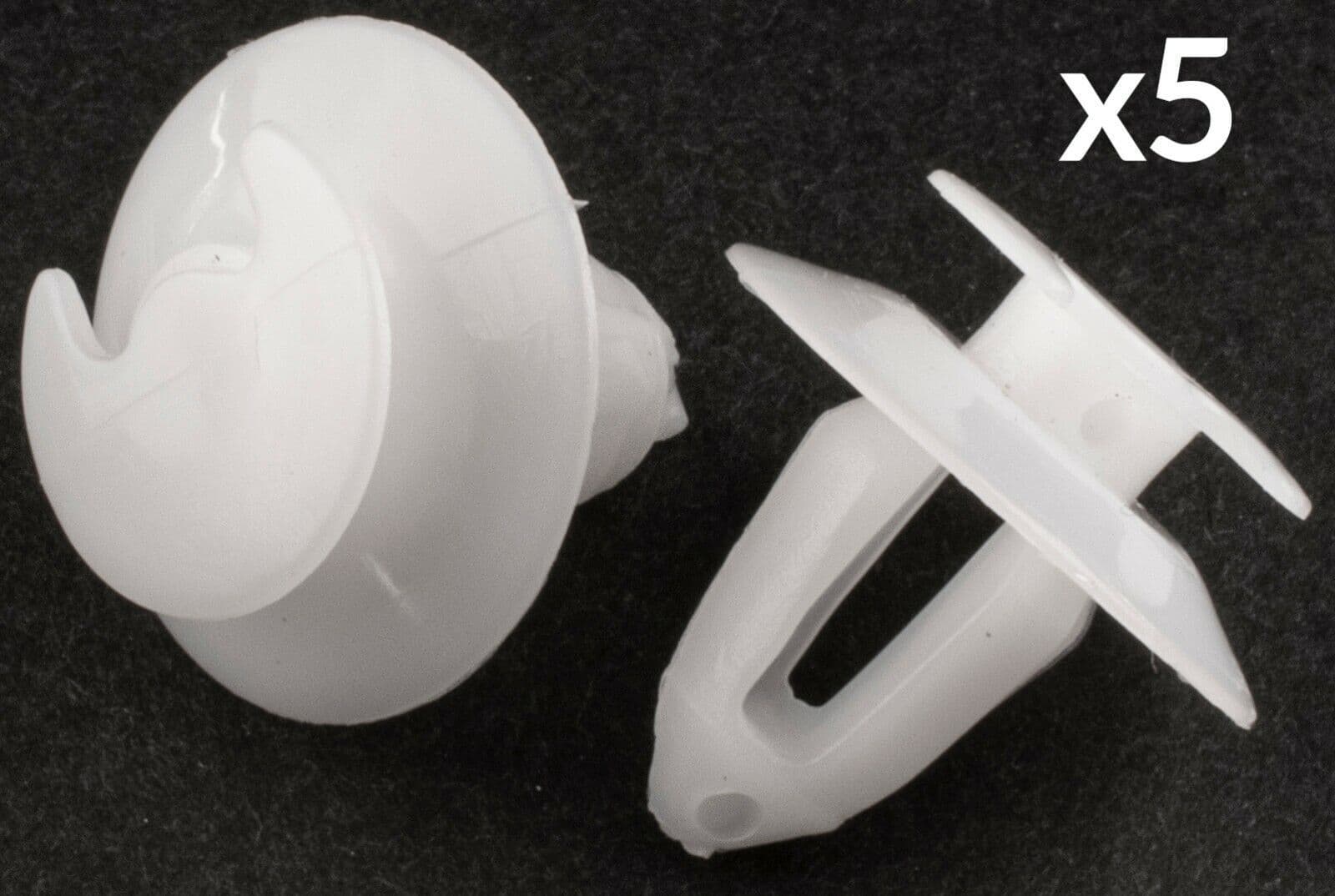 5x 8mm White Plastic Trim Clip Panel Retainer for Mercedes W300 W400 W600