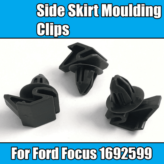 5x Black Clips for Ford Focus Sill Moulding Side Skirt Rocker Cover