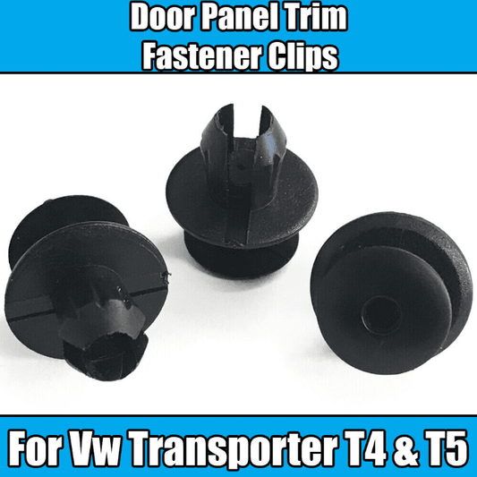 5x Black Clips for VW Transporter Eurovan T4 T5 Interior Trim Door Panel Fixing