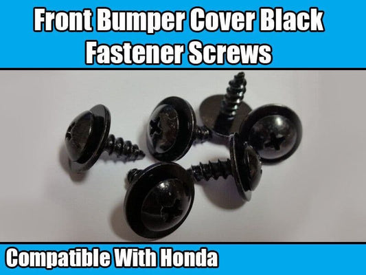 5x Black Metal Screw with Washer for Honda Front Bumper Cover 90126-Sr4-000