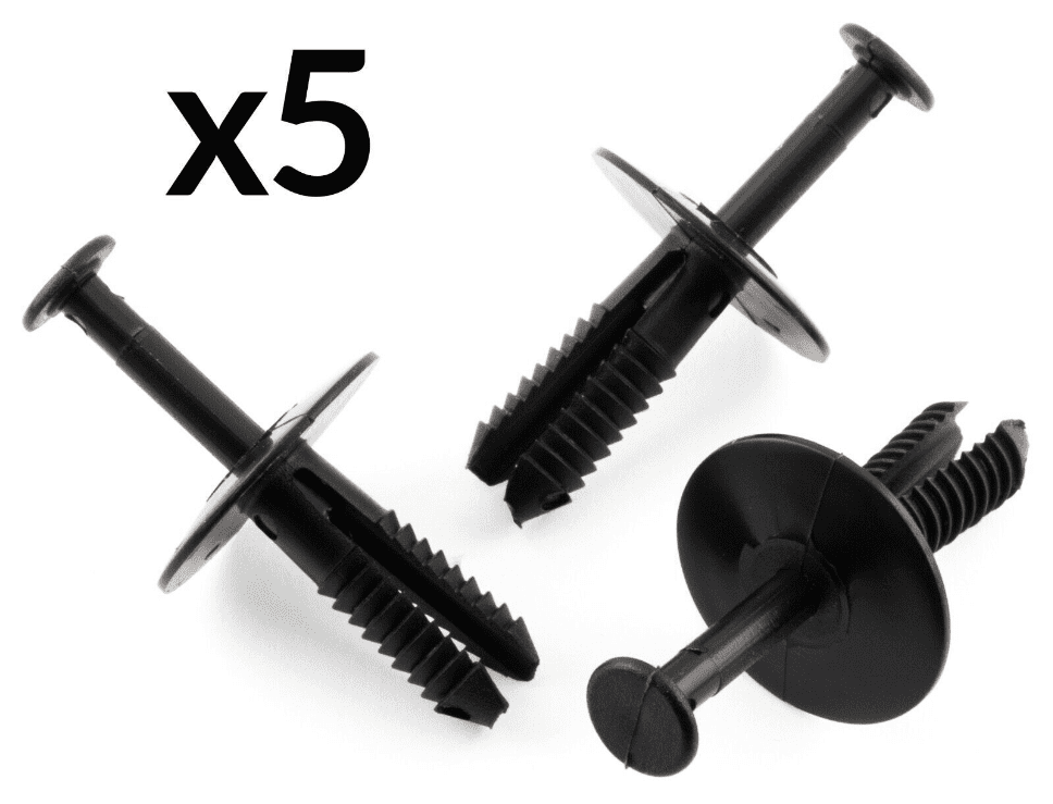 5x Black Plastic Bumper Rivet Trim Clips for Vauxhall Corsa Astra Vectra Zafira