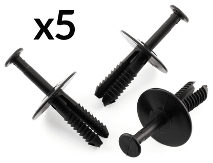 5x Black Plastic Bumper Rivet Trim Clips for Vauxhall Corsa Astra Vectra Zafira