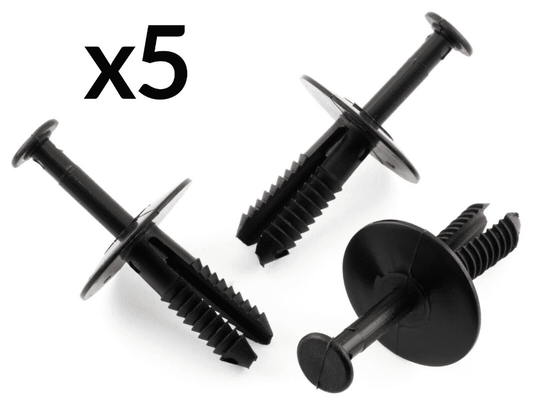 5x Black Plastic Bumper Rivet Trim Clips for Vauxhall Corsa Astra Vectra Zafira