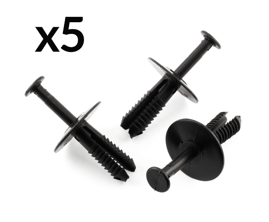5x Black Plastic Bumper Rivet Trim Clips for Vauxhall Corsa Astra Vectra Zafira