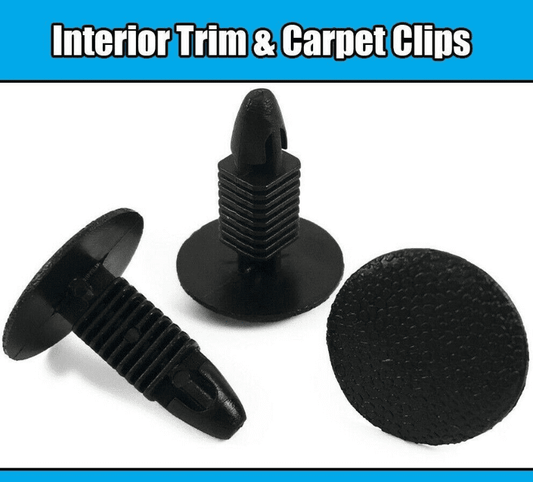 5x Black Plastic Clips for Honda & Suzuki Trim Panel Interior Carpet Boot Seat