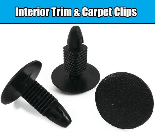 5x Black Plastic Clips for Nissan & Honda Trim Panel Interior Carpet Boot Seat