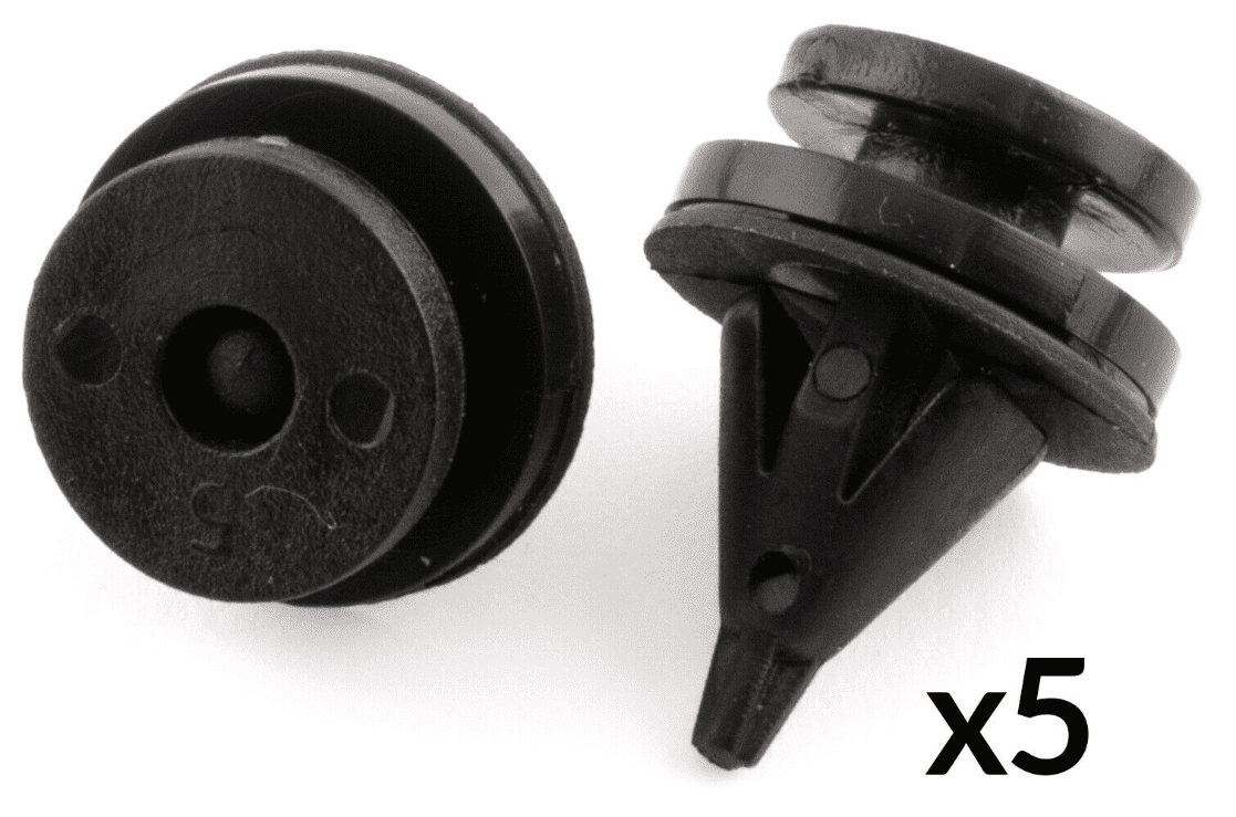 5x Black Plastic Clips for Renault Interior Door Card Trim Panel Fastener