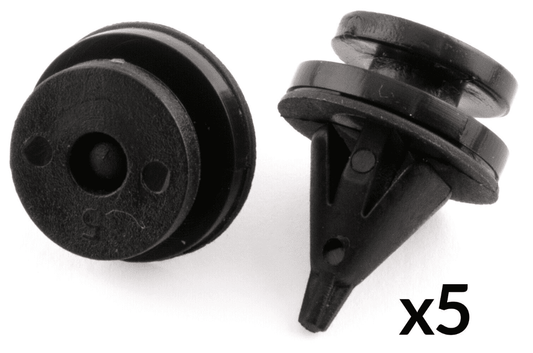 5x Black Plastic Clips for Renault Interior Door Card Trim Panel Fastener