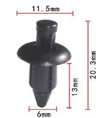 5x Black Plastic Clips for Suzuki Subaru Honda Bike ATV Quad Bumper Cover