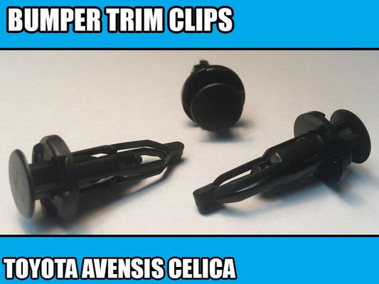 5x Black Plastic Push Rivet 9mm Trim Clips for Toyota Avensis Celica Bumper