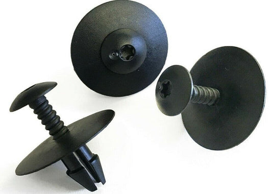 5x Black Plastic Torx Clips for Mercedes Side Skirt Rocker Panel Cover