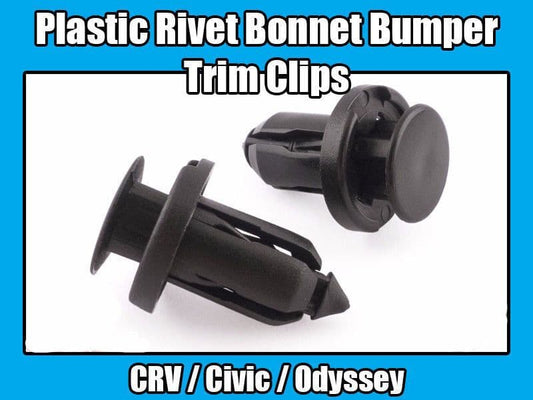 5x Black Plastic Trim Clip Rivet for Honda Crv Civic Nissan Bumper Bonnet
