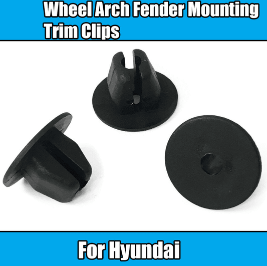 5x Black Plastic Trim Clips for Hyundai Wheel Arch Bumper Mounting