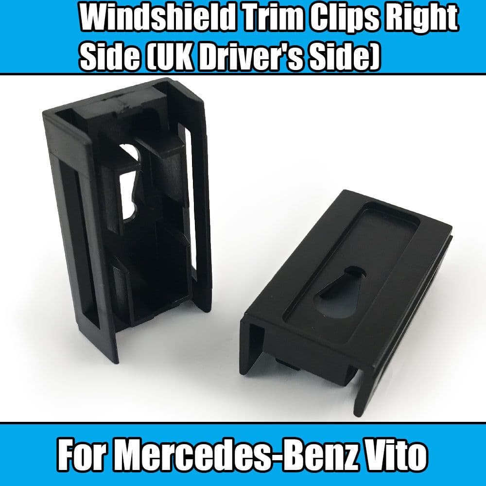 5x Black Plastic Trim Clips for Mercedes Vito W638 Windscreen A-Pillar