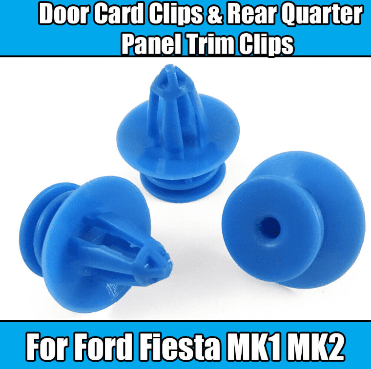 5x Blue Trim Clips for Ford Mk1 Mk2 Fiesta Door Card Rear Quarter Panel 9mm Hole