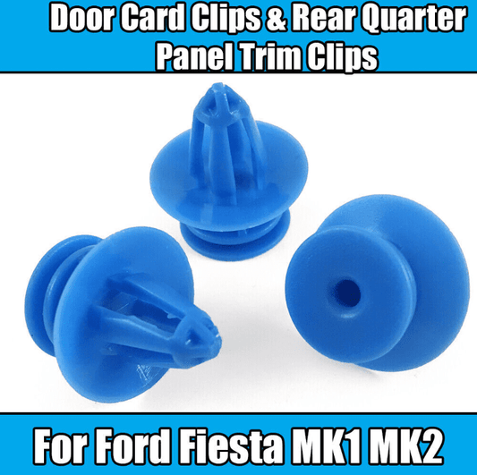 5x Blue Trim Clips for Ford Mk1 Mk2 Fiesta Door Card Rear Quarter Panel 9mm Hole