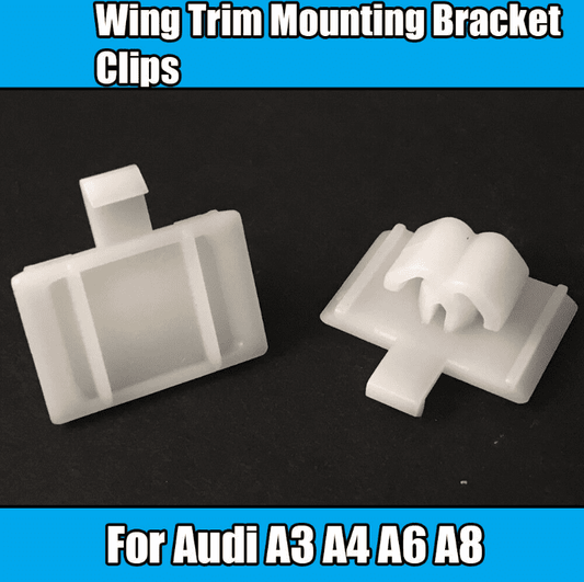5x Clips for Audi A3 A4 A6 A8 Wing Trim Mounting Bracket White Plastic