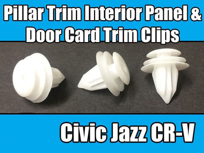 5x Clips for Honda Pillar Trim Interior Panel & Door Card Trim 91560S6A003