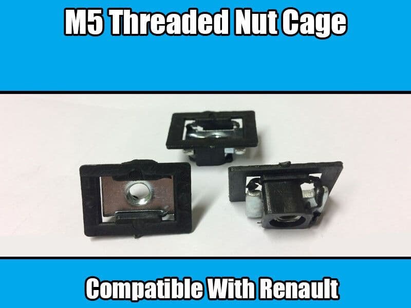 5x Clips for Renault Nut Cage Black M5 Thread Nuts Fixing 7703044129