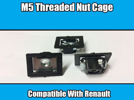 5x Clips for Renault Nut Cage Black M5 Thread Nuts Fixing 7703044129