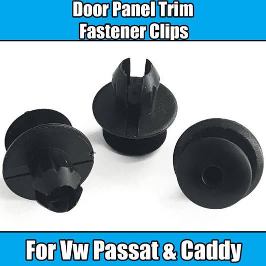 5x Clips for VW Caddy Trim Panel Lining Fixings Fastener Black Plastic